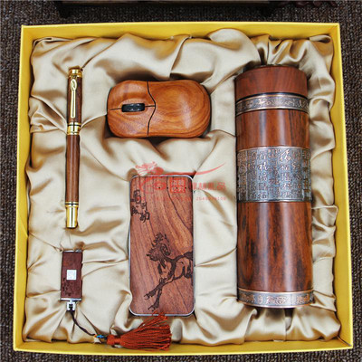 黑檀木百茶图保温杯 房地产开盘纪念礼品的匠心之选